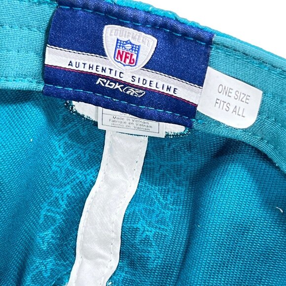 Miami Dolphins Hat Cap Reebok One Size Flex Stretch Fit Green White Stripe NFL - Picture 7 of 11